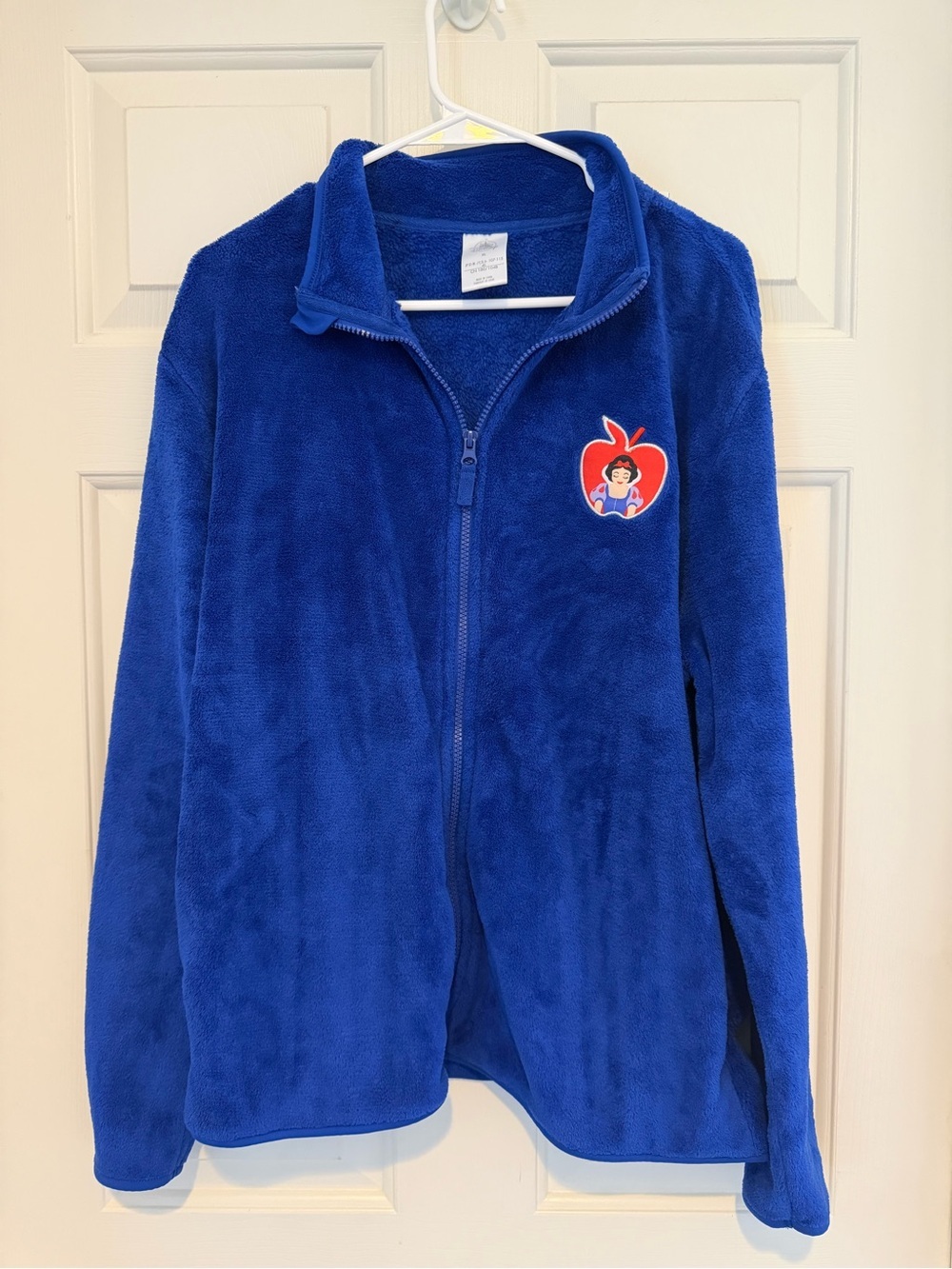 Disney Snow White Royal Blue Fleece Zip Jacket - size XL